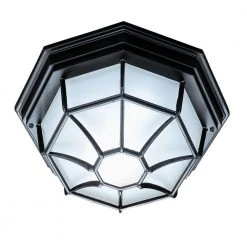 Flushmount Collection Ceiling-Mount 2-Light Outdoor Matte Black Light Fixture by Acclaim Lighting