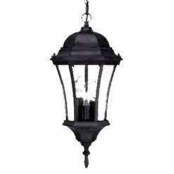 Brynmawr Collection 3-Light Outdoor Matte Black Hanging Lantern Light Fixture by Acclaim Lighting