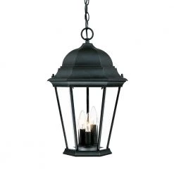 Richmond Collection 3-Light Matte Black Outdoor Hanging Lantern by Acclaim Lighting