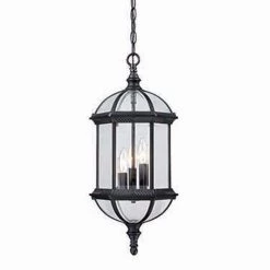 Dover 3-Light Matte Black Hanging Lantern by Acclaim Lighting