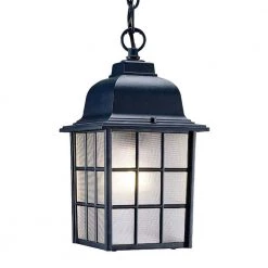 Nautica Collection 1-Light Matte Black Outdoor Hanging Light Fixture by Acclaim Lighting