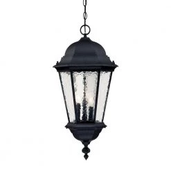 Telfair Collection 3-Light Matte Black Outdoor Hanging Light Fixture by Acclaim Lighting