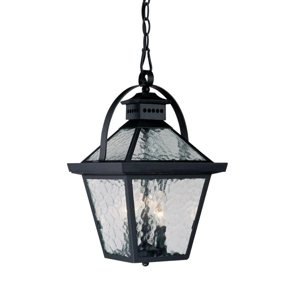 Bay Street Collection 3-Light Matte Black Outdoor Hanging Lantern by Acclaim Lighting 3 Bay Street Collection 3-Light Matte Black Outdoor Hanging Lantern by Acclaim Lighting