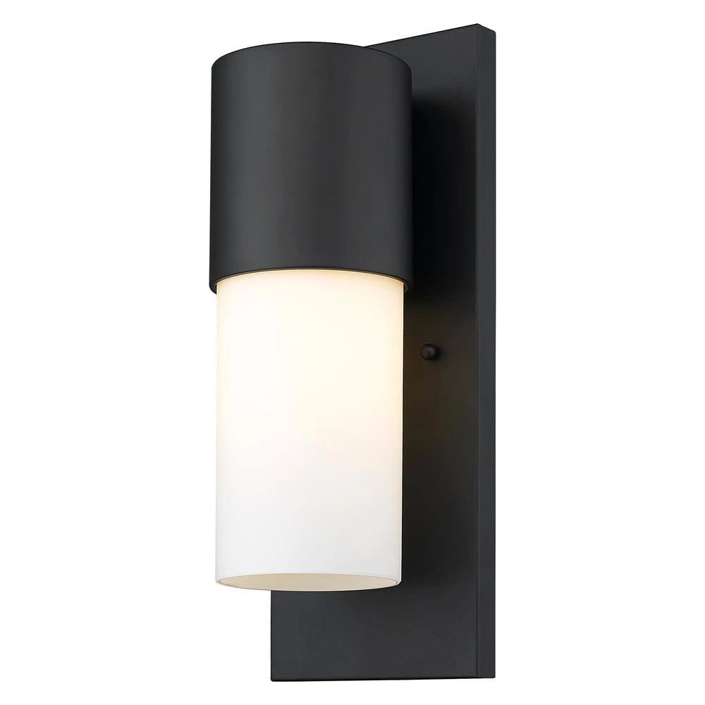 Cooper 1-Light Matte Black Outdoor Wall Lantern Sconce With Frosted Glass by Acclaim Lighting 4 Cooper 1-Light Matte Black Outdoor Wall Lantern Sconce With Frosted Glass by Acclaim Lighting - Image 2