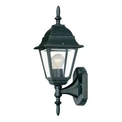 Builder's Choice Collection 1-Light Matte Black Outdoor Wall Lantern Sconce by Acclaim Lighting