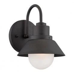 Astro 1-Light Matte Black Wall Lantern Sconce by Acclaim Lighting