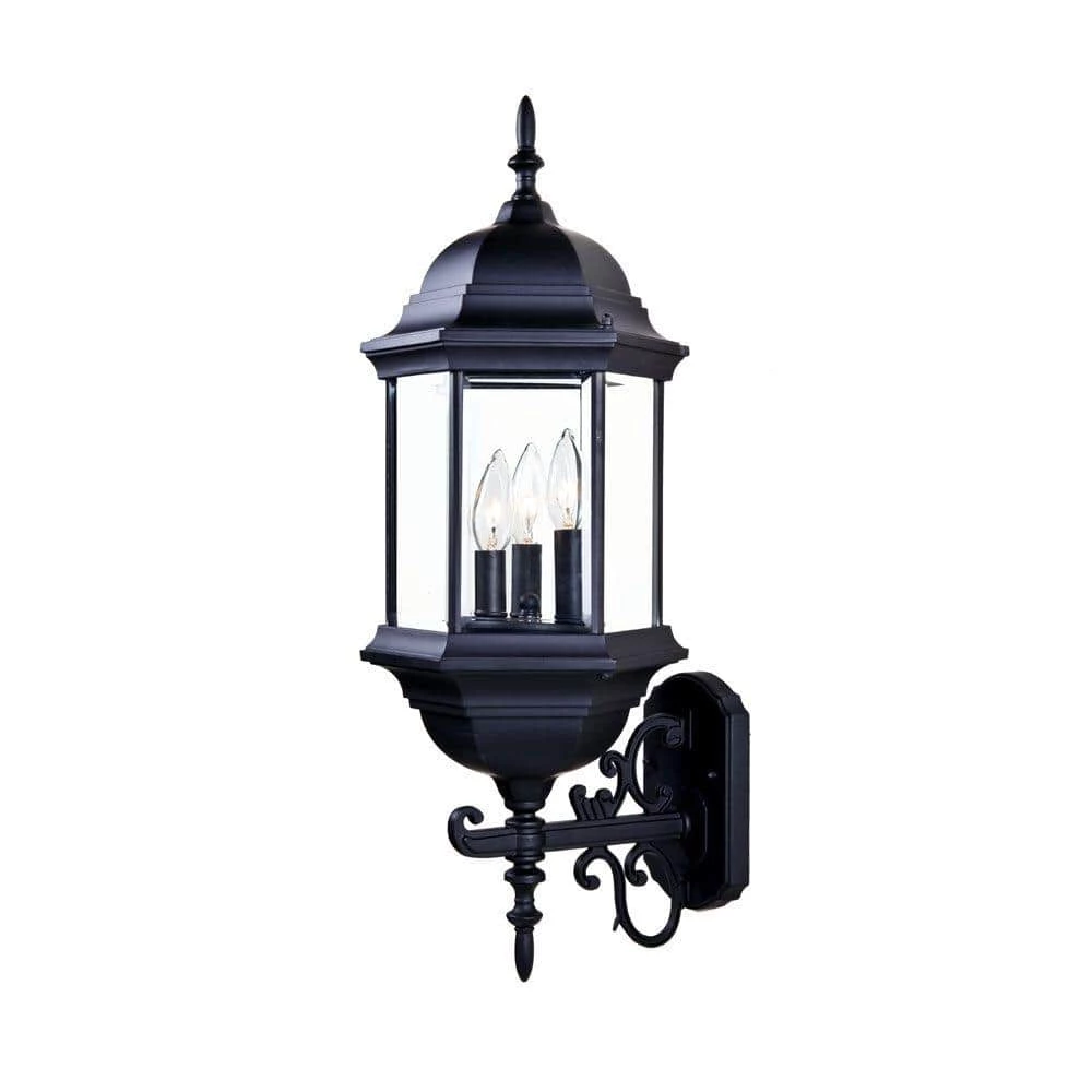 Madison Collection 3-Light Matte Black Outdoor Wall Lantern Sconce by Acclaim Lighting 3 Madison Collection 3-Light Matte Black Outdoor Wall Lantern Sconce by Acclaim Lighting