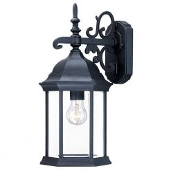 Madison Collection 1-Light Matte Black Outdoor Wall Lantern Sconce by Acclaim Lighting