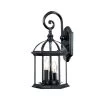 Dover Collection 3-Light Matte Black Outdoor Wall Lantern Sconce by Acclaim Lighting
