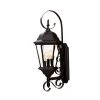New Orleans Collection 3-Light Matte Black Outdoor Wall Lantern Sconce by Acclaim Lighting