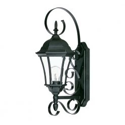 New Orleans Collection 1-Light Matte Black Outdoor Wall Lantern Sconce by Acclaim Lighting