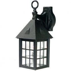 Outer Banks Collection 1-Light Matte Black Outdoor Wall Lantern Sconce by Acclaim Lighting