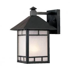 Artisan Collection 1-Light Matte Black Outdoor Wall Lantern Sconce by Acclaim Lighting
