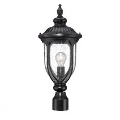 Laurens Collection 1-Light Matte Black Outdoor Post-Mount Light Fixture by Acclaim Lighting