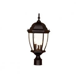 Wexford 3-Light Matte Black Outdoor Post-Mount Light Fixture by Acclaim Lighting