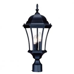 Brynmawr 3-Light Matte Black Outdoor Post-Mount Light Fixture by Acclaim Lighting