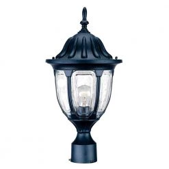 Suffolk 1-Light Matte Black Outdoor Post-Mount Fixture by Acclaim Lighting