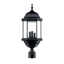 Madison 3-Light Matte Black Outdoor Post-Mount Light Fixture by Acclaim Lighting