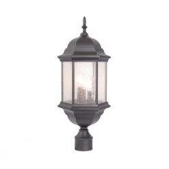 Madison 3-Light Matte Black Outdoor Post-Mount Light Fixture by Acclaim Lighting