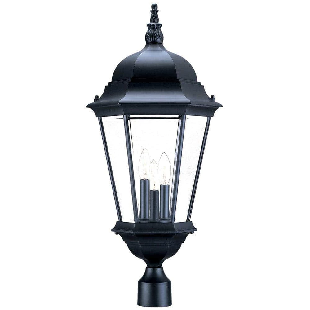 Richmond 3-Light Matte Black Outdoor Post-Mount Light Fixture by Acclaim Lighting 3 Richmond 3-Light Matte Black Outdoor Post-Mount Light Fixture by Acclaim Lighting