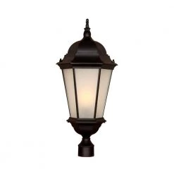 Richmond 3-Light Matte Black Outdoor Post-Mount Light Fixture by Acclaim Lighting