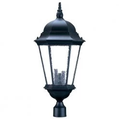 Richmond 3-Light Matte Black Outdoor Post-Mount Light Fixture by Acclaim Lighting