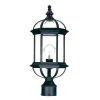 Dover 1-Light Matte Black Outdoor Post-Mount Light Fixture by Acclaim Lighting -Acclaim Lighting store matte black acclaim lighting post lanterns 5277bk 64 1000