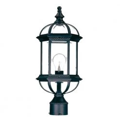 Dover 1-Light Matte Black Outdoor Post-Mount Light Fixture by Acclaim Lighting