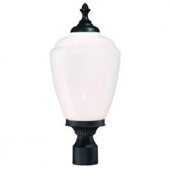 Acorn Collection 1-Light Matte Black Outdoor Post-Mount Fixture by Acclaim Lighting