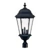 Telfair 3-Light Matte Black Outdoor Post-Mount Light Fixture by Acclaim Lighting