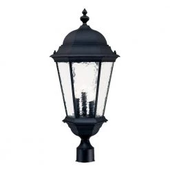 Telfair 3-Light Matte Black Outdoor Post-Mount Light Fixture by Acclaim Lighting