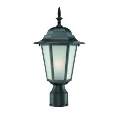 Camelot 1-Light Matte Black Outdoor Post-Mount Light Fixture by Acclaim Lighting