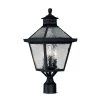 Bay Street 3-Light Matte Black Outdoor Post-Mount Fixture by Acclaim Lighting -Acclaim Lighting store matte black acclaim lighting post lanterns 7677bk 64 1000