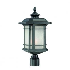 Somerset 1-Light Matte Black Outdoor Post-Mount Light Fixture by Acclaim Lighting