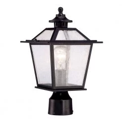 Salem Collection 1-Light Matte Black Outdoor Post-Mount Light by Acclaim Lighting