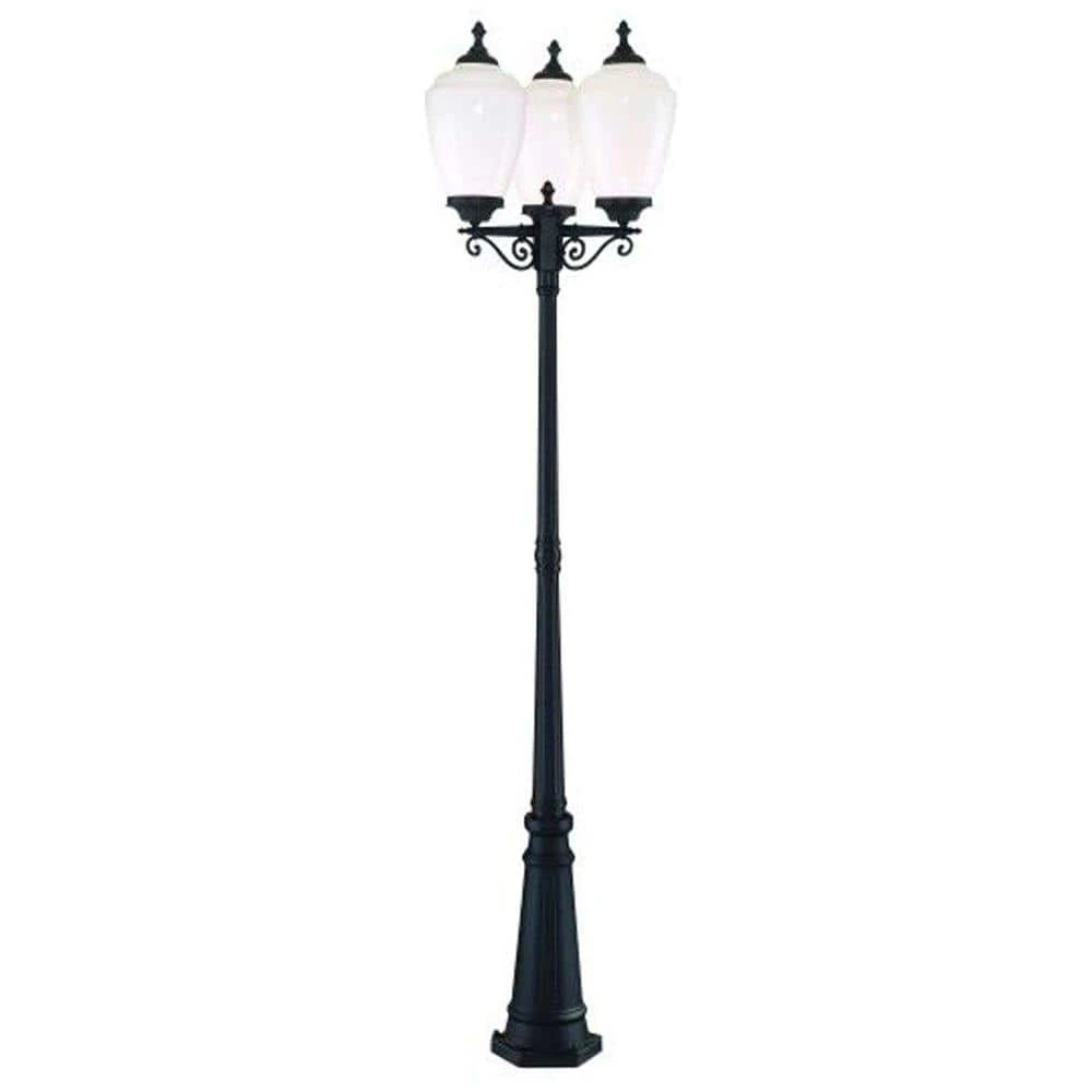 Acorn 3-Head 3-Light Matte Black Outdoor Post Light Combination by Acclaim Lighting 3 Acorn 3-Head 3-Light Matte Black Outdoor Post Light Combination by Acclaim Lighting