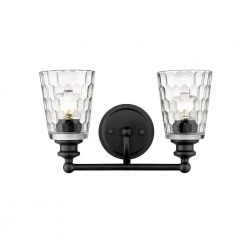 Mae 14-1/4 in. 2-Light Matte Black Vanity Light by Acclaim Lighting