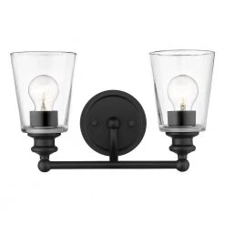 Ceil 2-Light Matte Black Vanity Light by Acclaim Lighting -Acclaim Lighting store matte black acclaim lighting vanity lighting in41401bk 1f 1000