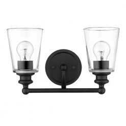 Ceil 2-Light Matte Black Vanity Light by Acclaim Lighting -Acclaim Lighting store matte black acclaim lighting vanity lighting in41401bk 4f 1000