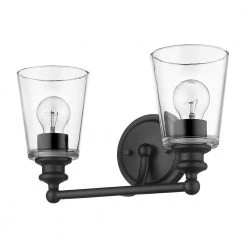 Ceil 2-Light Matte Black Vanity Light by Acclaim Lighting
