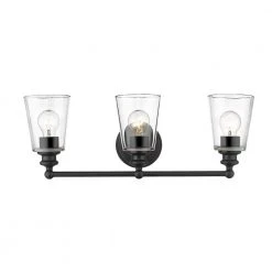 Ceil 3-Light Matte Black Vanity Light by Acclaim Lighting