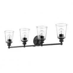 Ceil 4-Light Matte Black Vanity Light by Acclaim Lighting -Acclaim Lighting store matte black acclaim lighting vanity lighting in41403bk 1f 1000