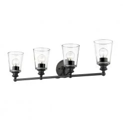 Ceil 4-Light Matte Black Vanity Light by Acclaim Lighting -Acclaim Lighting store matte black acclaim lighting vanity lighting in41403bk 4f 1000