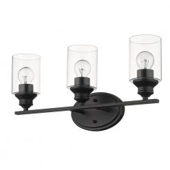 Gemma 3-Light Matte Black Vanity by Acclaim Lighting
