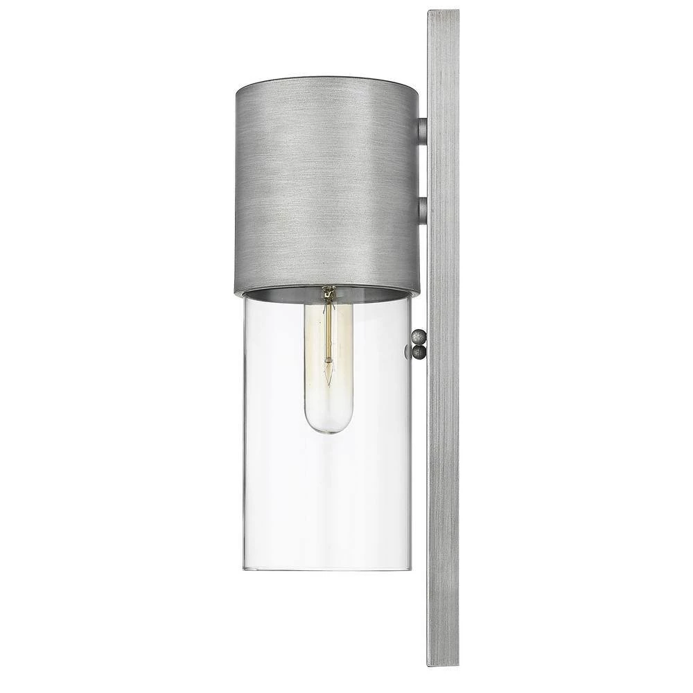 Cooper 1-Light Matte Nickel Outdoor Wall Lantern Sconce With Clear Glass by Acclaim Lighting 7 Cooper 1-Light Matte Nickel Outdoor Wall Lantern Sconce With Clear Glass by Acclaim Lighting - Image 5