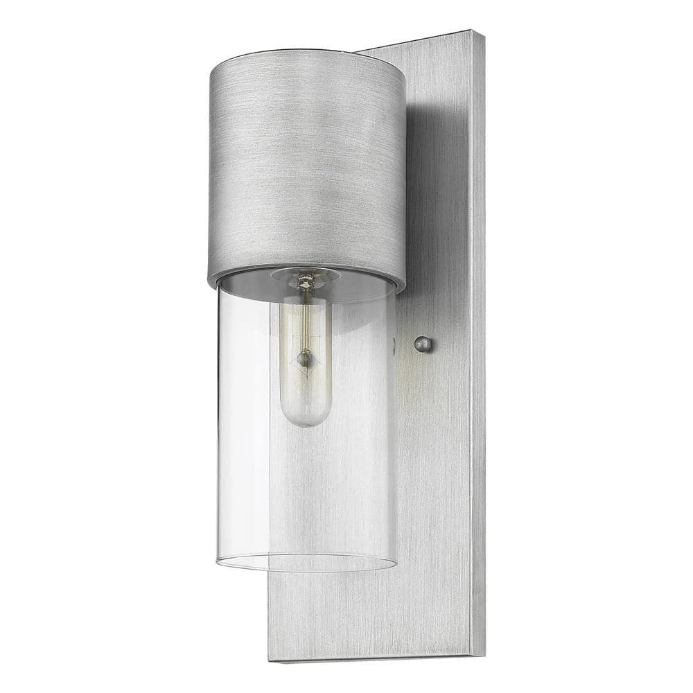 Cooper 1-Light Matte Nickel Outdoor Wall Lantern Sconce With Clear Glass by Acclaim Lighting 3 Cooper 1-Light Matte Nickel Outdoor Wall Lantern Sconce With Clear Glass by Acclaim Lighting
