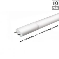 4 ft. 14-Watt T8 Non-Dimmable LED Linear Light Bulb Type B Bypass Double Ended Daylight 5000K (10-Pack) by HALCO LIGHTING TECHNOLOGIES
