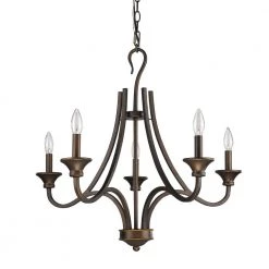 Michelle Indoor 5-Light Oil Rubbed Bronze Chandelier by Acclaim Lighting