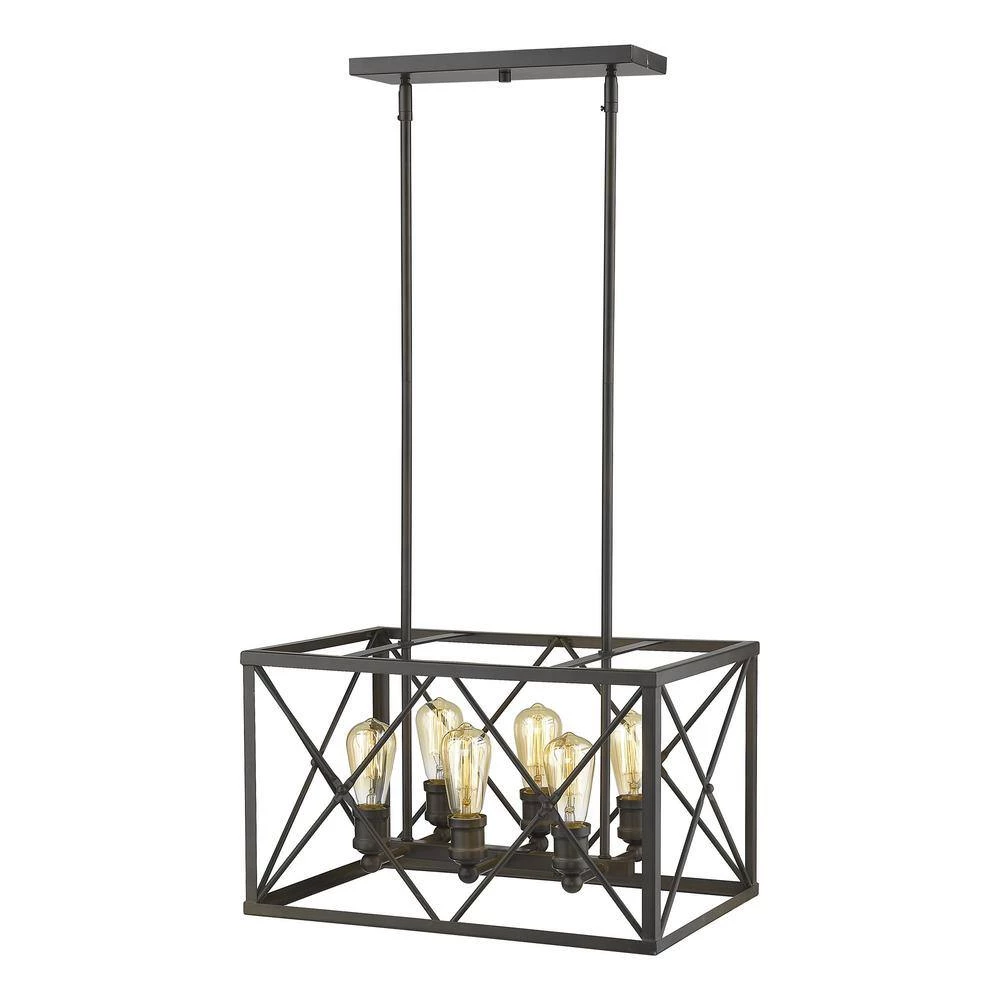 Brooklyn 6-Light Oil-Rubbed Bronze Pendant by Acclaim Lighting 6 Brooklyn 6-Light Oil-Rubbed Bronze Pendant by Acclaim Lighting - Image 4