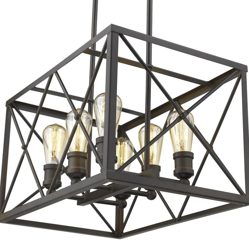 Brooklyn 6-Light Oil-Rubbed Bronze Pendant by Acclaim Lighting 8 Brooklyn 6-Light Oil-Rubbed Bronze Pendant by Acclaim Lighting - Image 6